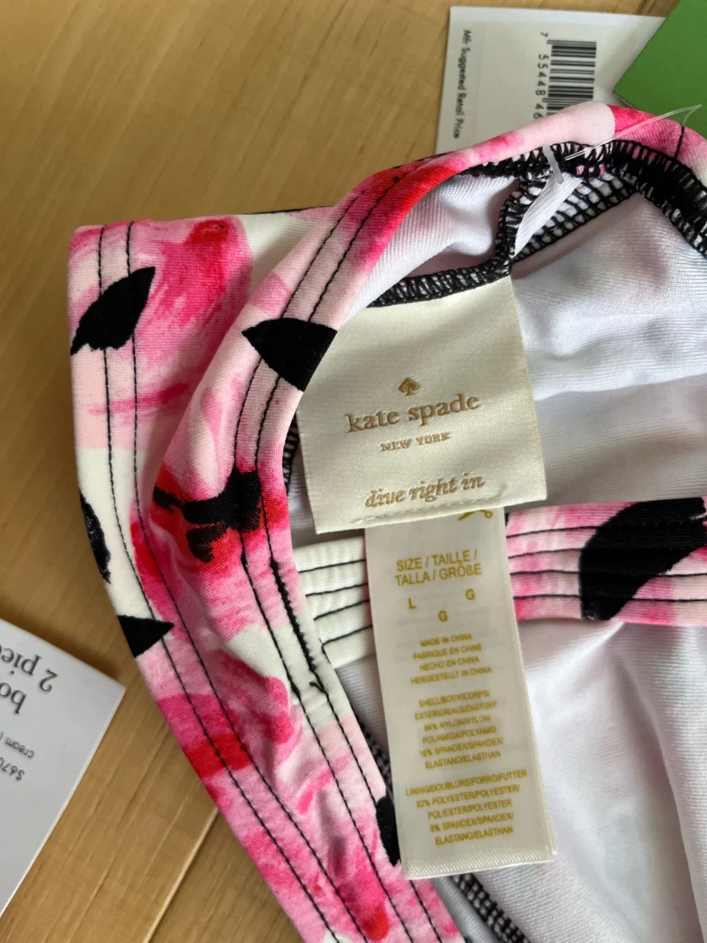 Kate Spade Pink Floral Bikini set